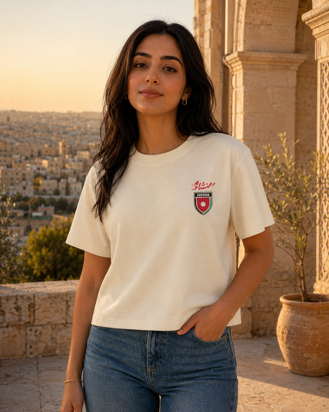 AL NASHAMA 2026 Women's Box Tee — Jordan — AL NASHAMA Collection
