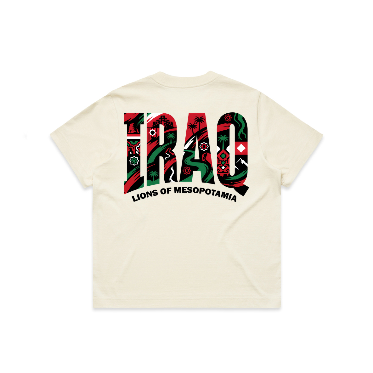 AL TAIBEI — Wos Box Tee Ecru (back)