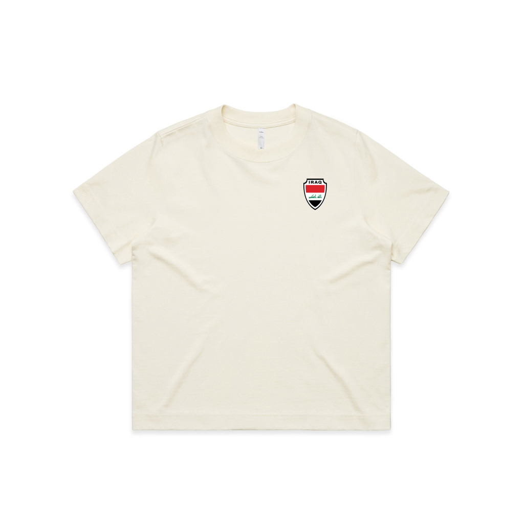 AL TAIBEI — Wos Box Tee Ecru (front)