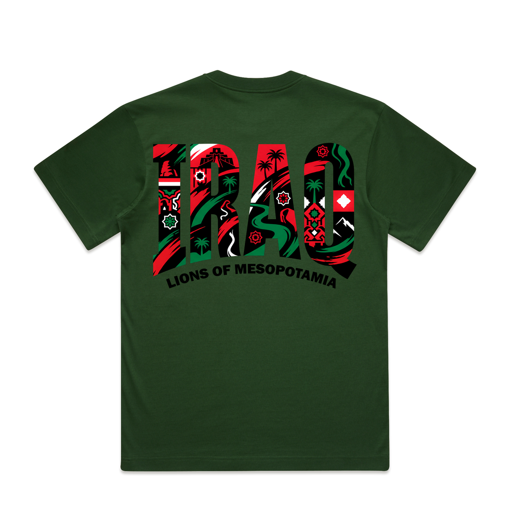 AL TAIBEI — Box Tee Forest Green (back)