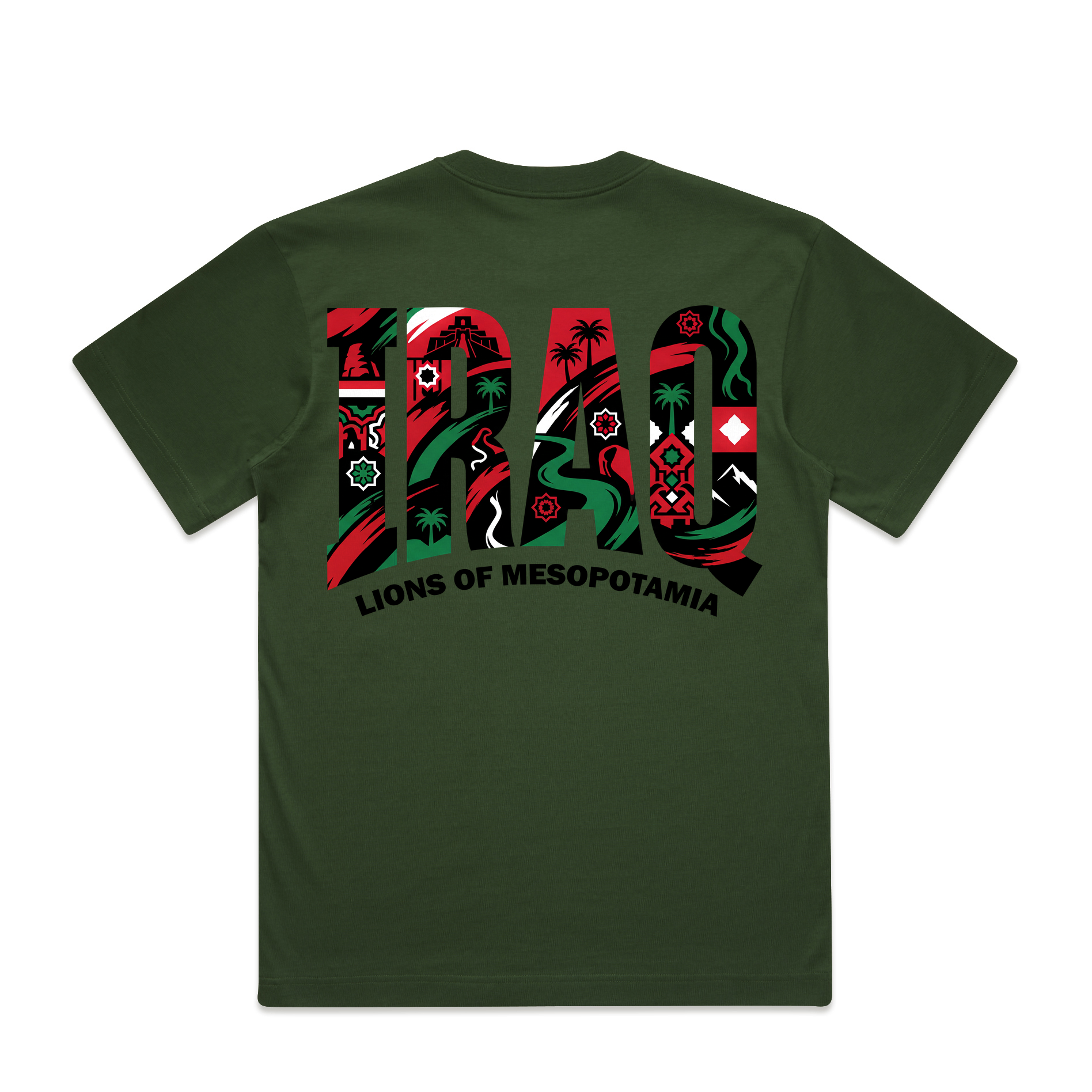 AL TAIBEI — Box Tee Forest Green (back)