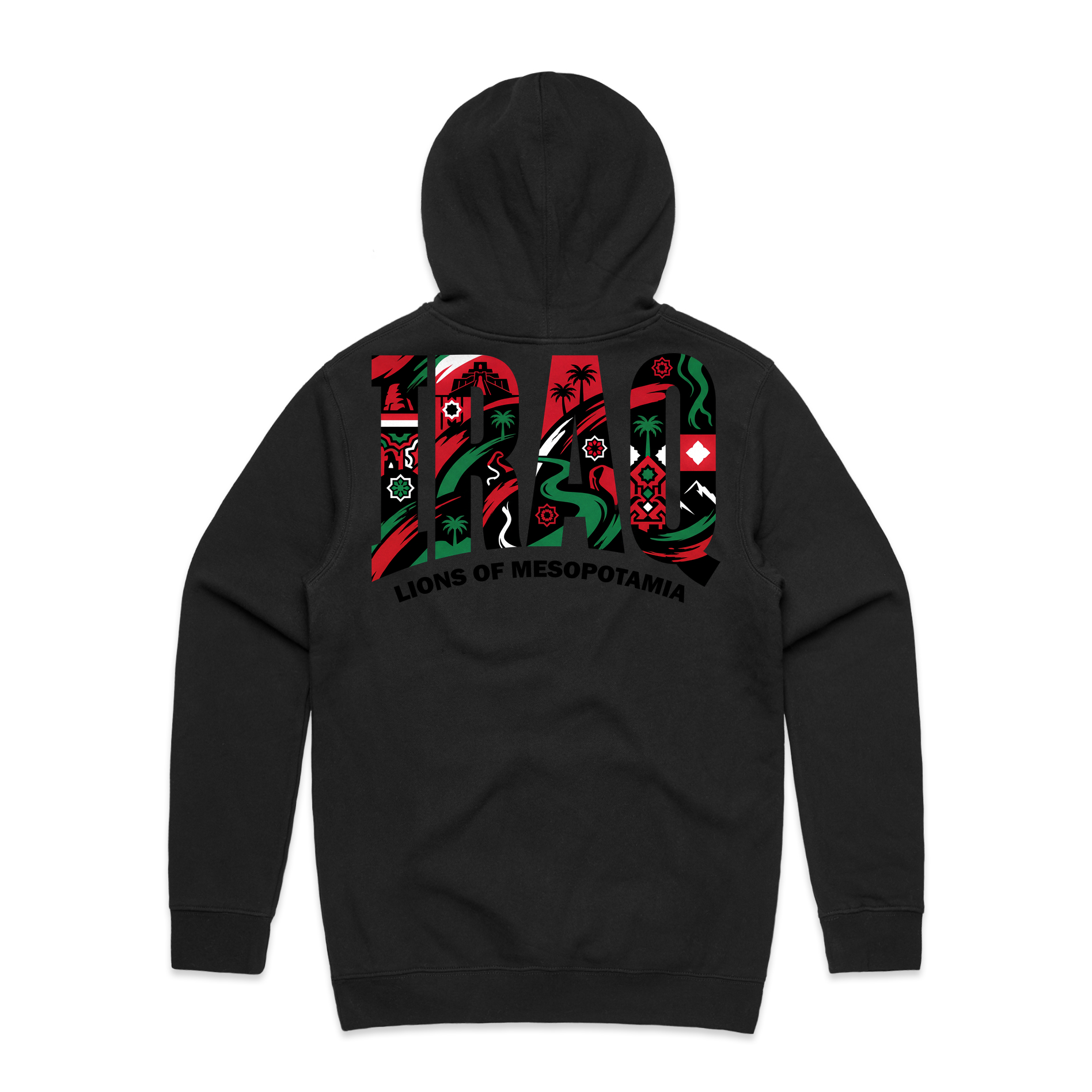 AL TAIBEI — Organic Stencil Hood Black (back)