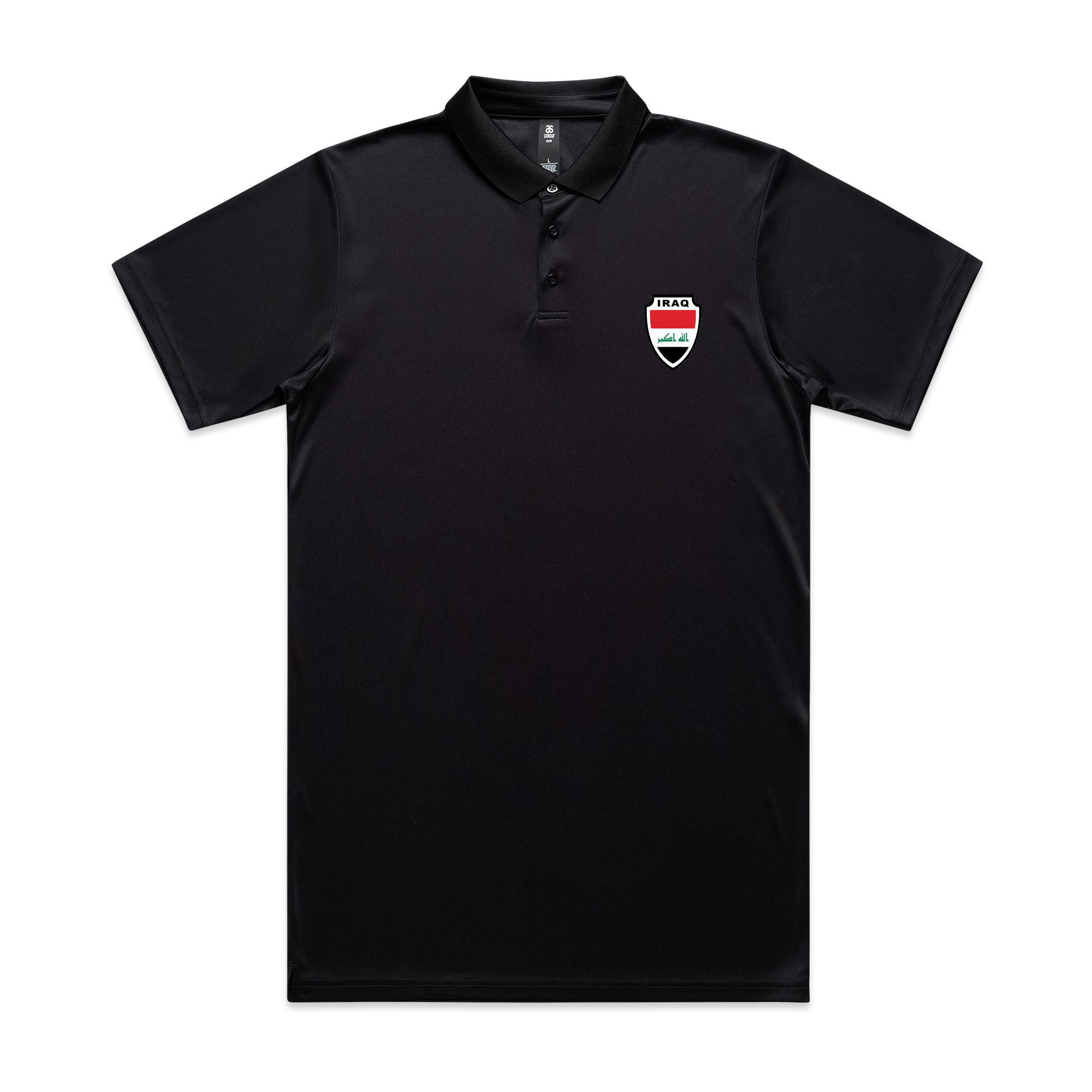 AL TAIBEI — Active Work Polo Black (front)