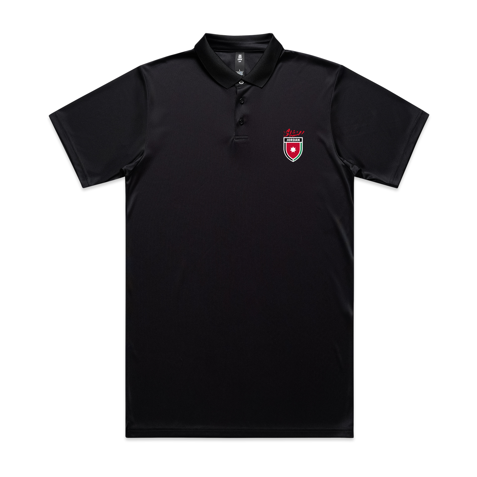 AL TAIBEI — Active Work Polo Black (front)