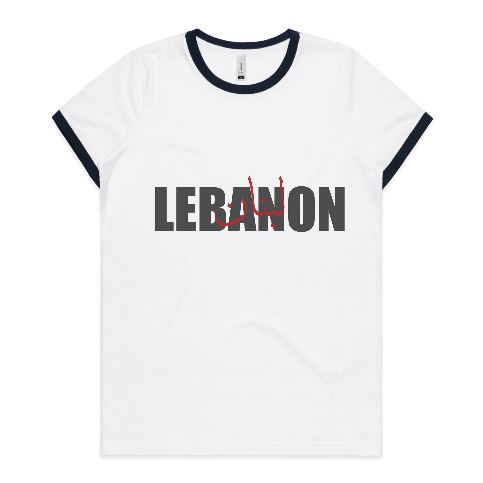 LEBANON Ringer Tee White / Navy